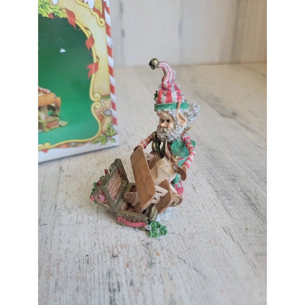 Enesco Mayor mistletoe elf airplane North Pole Village accessory vintage